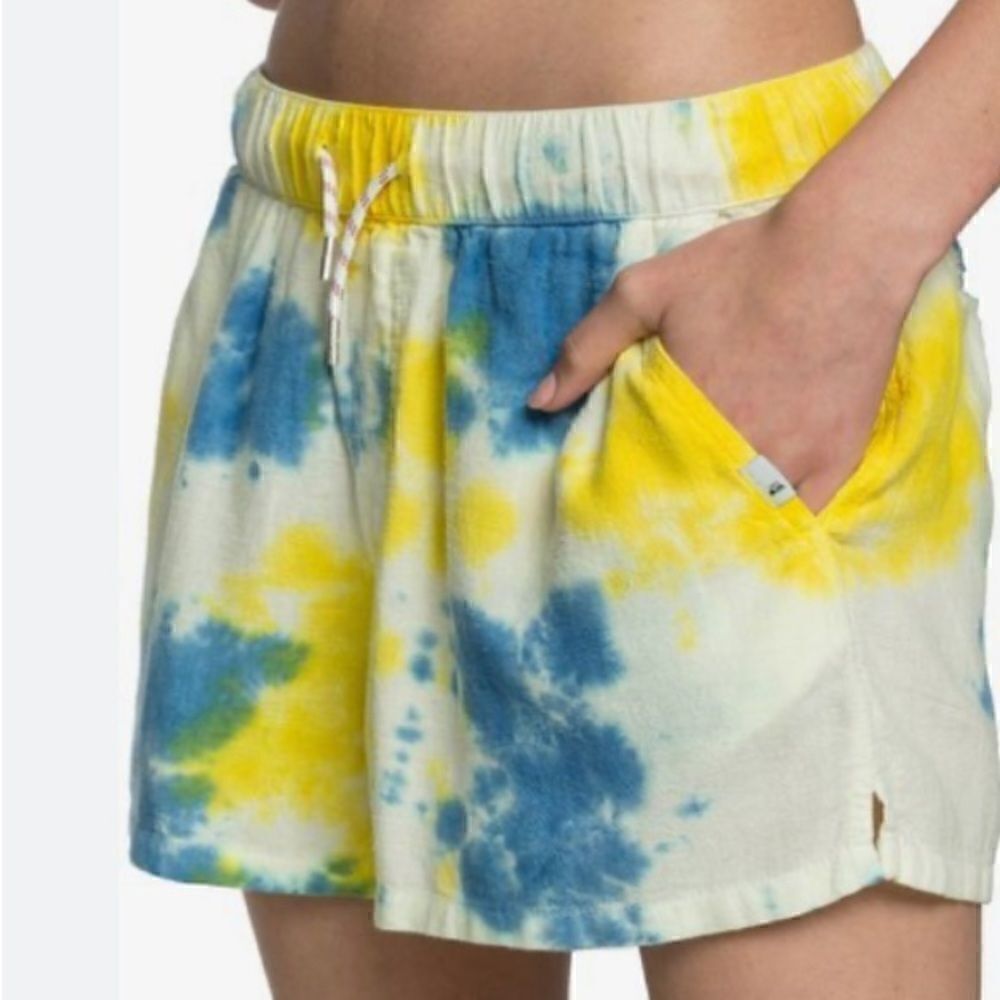 Quiksilver Womens Elasticated Linen Shorts Woman’s Size L
